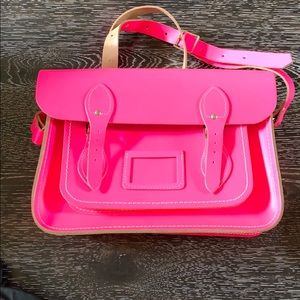 🎀Fluorescent pink 100% Genuine leather 🎀